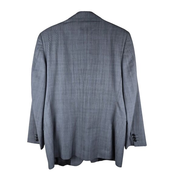 Gieves & Hawkes Savile Row Gray Plaid Suit Jacket With Notch Lapel Classic Fit - Picture 2 of 9